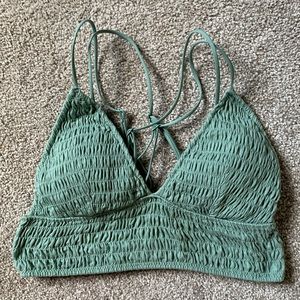 PINK Victorias Secret Smocked Triangle Bralette size Small
